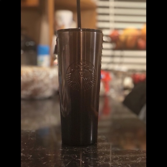 Starbucks | Dining | Starbucks Black Silver Glitter Gradient 24oz Cold |  Poshmark